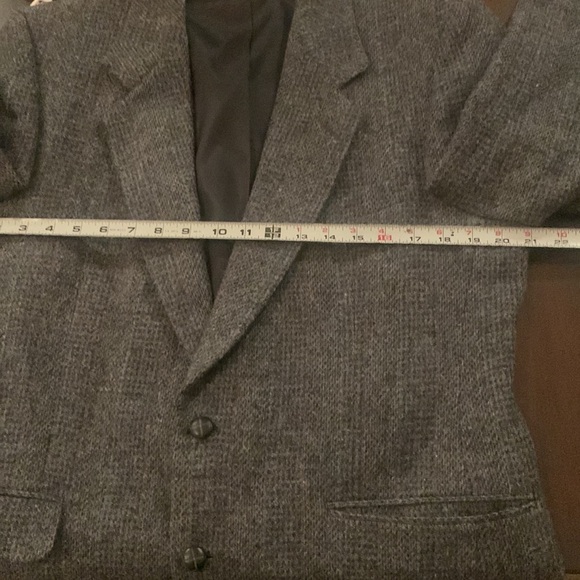 Harris Tweed 100% Wool Tweed Herringbone Grey Men’s Blazer Size 41 - Picture 6 of 16